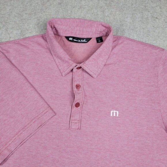 Travis Mathew Other - Travis Mathew Polo Shirt Mens Large Red Heather Short Sleeve Casual Preppy